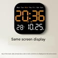 thumbnail image 4 of Hangable Standalone Square Clock - Large Digital Wall Clock with Remote Control, Auto-Dimming LED Display, Temperature, Humidity & Date, Big Digital Clock for Home, Office, Bedroom, 4 of 7