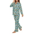 thumbnail image 2 of FOR U DESIGNS Easter Rabbit Womens Button Down Pajama Sets Long Sleeve Button Up Pajamas for Women 2 Pack Size 4XL Jogger Loungewear Pants and Tops Sleepwear Pjs, 2 of 7