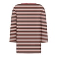 thumbnail image 5 of Lzobxe Womens Tops Printed Short 3/4 Sleeve Blouse Round Neck Casual,Sizes S-3XL, 5 of 5