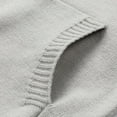 thumbnail image 6 of qelini Sweater Hoodie for Men Detachable Sleeve Hooded Knitted Sweaters Button down Pullover Tops Baggy Trendy Outerwear, 6 of 7