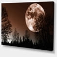 thumbnail image 2 of Design Art - Red Moon Rise over Dark Trees, 2 of 4