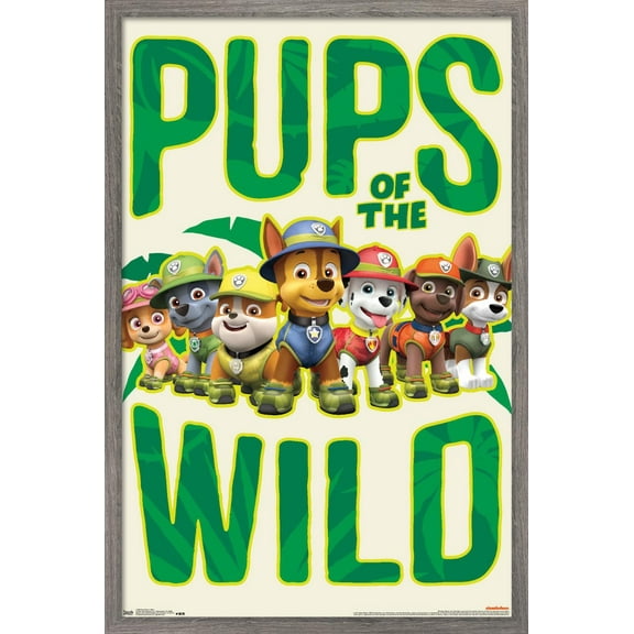 Nickelodeon Paw Patrol - Wild Wall Poster, 22.375" x 34", Framed