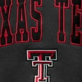 thumbnail image 4 of Men's Colosseum Charcoal Texas Tech Red Raiders Arch & Logo Crew Neck Sweatshirt, 4 of 4