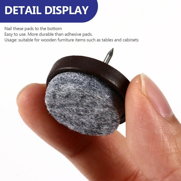 Siliaire 50Pack Nail-on Furniture Sliders Reduce Friction for Stool Floor Protectors 1.18x1.18x0.98in