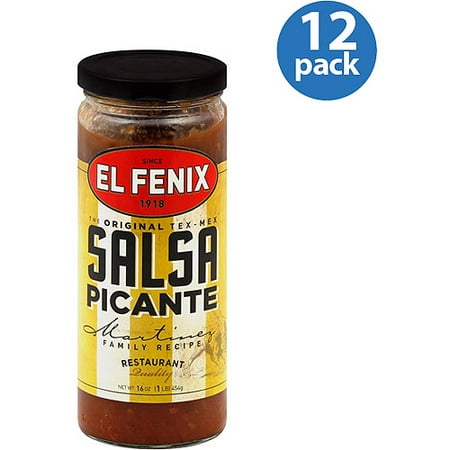 El Fenix Salsa Picante, 16 oz (Pack of 12) (Best Restaurant Style Salsa)