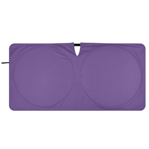 Car Windshield Sunshade with Ring - Foldable UV Protection Sun Shade for Front/Back Window, Heat Insulation,Purple