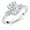 White Rhodium Plated Silver, variant on Gem Stone King 925 Sterling Silver CZ Simulated Diamond 3 Stone Engagement Ring for Women (3.15 Cttw, Oval 9X7MM, Round 2.5MM, Available in Size 5,6,7,8,9)