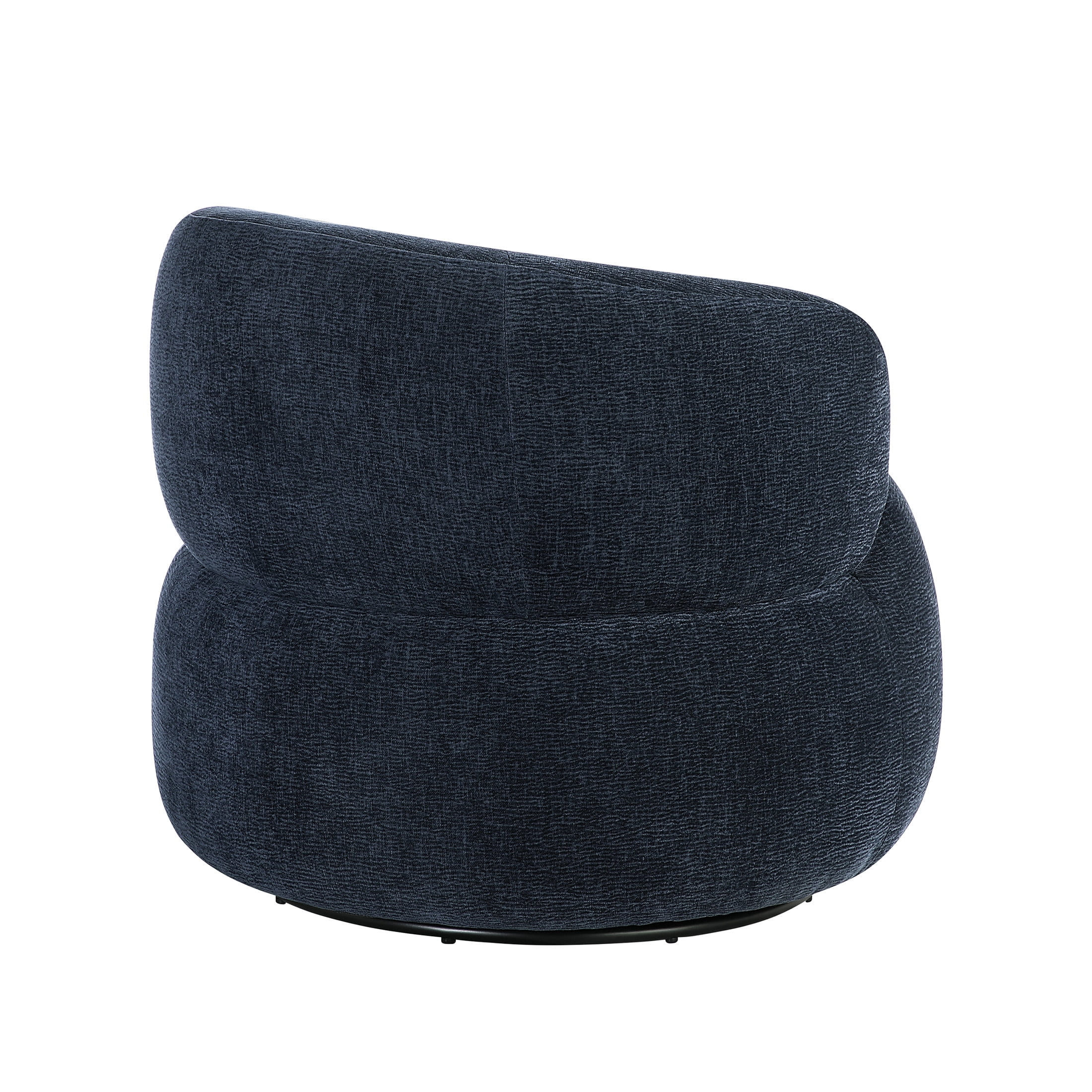 OakvillePark Cressida Chenille Round Swivel Chair, Blue