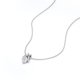 thumbnail image 2 of Collar con Colgante de Diamantes Cultivados en Laboratorio JeenMata de Talla Redonda en Forma de X en Oro Blanco de 18 K sobre Plata, 2 of 6