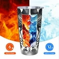 thumbnail image 6 of Salouo Artistic Black White Peacocks Print 20oz Tumbler with Lid,Stainless Steel Vacuum Insulated Tumbler Durable Insulated Coffee Mug Thermal Cup with Splash Proof Sliding Lid-Straw Three-piece Set, 6 of 8