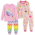 thumbnail image 1 of Little Hand Ensemble de Pyjama 4 Pcs pour Filles Ensemble de Pyjama Décontracté 2 Pyjamas Courts 6T, 1 of 7