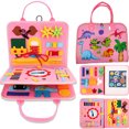 thumbnail image 2 of Tablero Ocupado Montessori Baby Busy Board Dress Aids Cremallera Botón Cordón Herramienta Niñas Niños Regalo Tmvgtek libre de BPA, 2 of 8