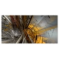 thumbnail image 2 of Fractal Rayures Connectées Jaunes - Impression sur Toile Contemporaine, 2 of 3