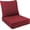 Red, variant on Outdoor Seat Cushion Set, 24 x 24, Rain-Proof & Fade Resistant, Patio Furniture Cushions with Deep Seat Bottom and Back, Removable Cushions for Chair, (Beige)