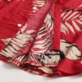 thumbnail image 4 of Camisas Hombre Vestir Manga Beach Hawaii Casual Blouse Imprime la blusa de Button Men's Top Fashion Imprime la blusa de Short Men (Red, S), 4 of 7