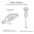 thumbnail image 5 of Rosec Jewels Certified Moissanite Engagement Ring for Women - D-VS1 Quality Moissanite Criss Cross Ring, 18K White Gold, US 5.50, 5 of 8