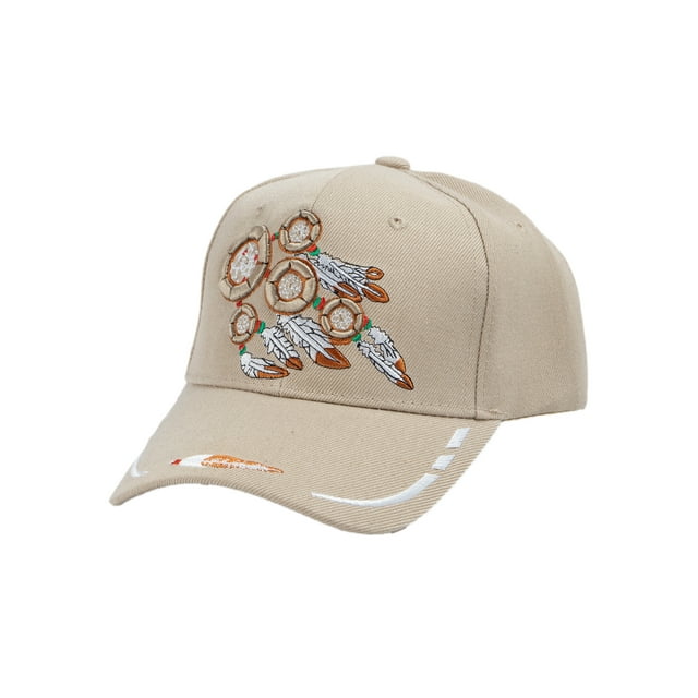 Gravity Threads Native Pride Casquette de Baseball Ajustable - Plumes Kaki