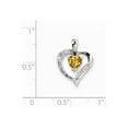 thumbnail image 2 of 2/5 Carat (Ctw) Natural Citrine Heart Pendant Necklace in Sterling Silver with Chain, 2 of 4