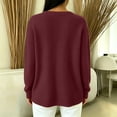 thumbnail image 4 of Waffle Knit Full Zip Jacket for Women Long Sleeve Loose Fit Front Pockets Knit Outerwear Casual Lightweight Jacket Spring Fall, 4 of 4