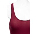 thumbnail image 5 of Women & Plus Solid Ribbed Knit Stretch Workout Racerback Tank Top (2PK: NAVY/BURGUNDY, 3X), 5 of 5