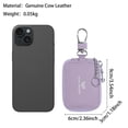 thumbnail image 3 of Royal Bagger Mini Earphone Bag Genuine Leather Zipper Key Wallet with Keychain, Portable Headphone Case for Men & Women 3901, 3 of 9