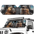 thumbnail image 2 of XYZCANDO Cute Caybara Windshield Sun Shade Sun Visor Windshield Shade Blocks UV Rays for Jeep Wrangler TJ JK JKU Sport Sahara Rubicon 2 Door & 4 Door Keep Your Vehicle Cool, 2 of 7