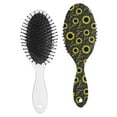 thumbnail image 2 of Watercolor Sunflower Artwork Detangler Brush - Gentle on Curly & Straight Hair, 2 of 4