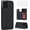 Black, variant on HCTian Phone Case for Samsung Galaxy A51 5G/A 51 5G UW Verizon Wallet Cover with Tempered Glass Screen Protector and Leather RFID Credit Card Holder Stand Cell Accessories 51A G5 S51 Women Men