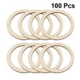thumbnail image 2 of SHISUYAN 100Pcs Craft Circle for Friends Beige Round Wooden Discs for Personalization and Decoupage, 2 of 8
