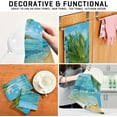 thumbnail image 7 of SKYSONIC Beach Plam Tree Kitchen Dish Towel Set of 1, Super Absorbent Soft Drying Cloth Tea Bar Towels, 28 x 18 Inch, 7 of 7