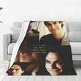 thumbnail image 2 of Ian Somerhalder The Vampire Diaries Flannel Blanket Ultra-Soft Micro Fleece Throw Blanket For Bed Sofa Couch Car Office Unisex Adult Fuzzy Bed Blanket Cozy Kids Throw Blanket 60"x50", 2 of 8