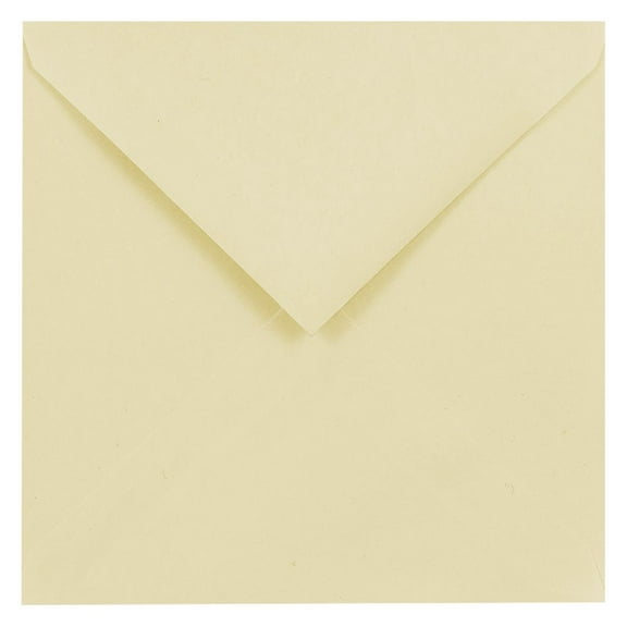 JAM Paper 7.5x7.5 Square V, Flap Envelopes, Ivory, 25/Pack