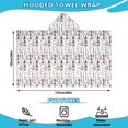 thumbnail image 2 of White Christmas Tree Pattern Hooded Bath Towel，50"x30" for Ages 3 To 12 Kids, Quick Dry Lightweight Soft Microfiber Hood Beach Towel Cover Up for Kids, 2 of 7