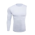 thumbnail image 4 of UVEASISHA One Arm Workout Shirt for Men Single Long Sleeve Compression T-Shirts Active Casual Basketball Shirt Slim Fit Stretch Base Layer Undershirts White XL, 4 of 5