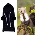 thumbnail image 4 of CSChome Pet Hoodie Cute Ferret Hoodie Solid Color Drawstring Hooded Sweatshirt Thick Fleece Hamster Guinea Clothes, 4 of 6