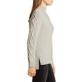 thumbnail image 3 of Lucky Brand Women's Cable Knit Turtleneck Sweater Brown Size Small, 3 of 7