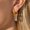 JDE0103318, variant on Polished Silver Plated Interlocking Huggie Hoop Earrings with Pave Full Clear Cubic Zirconia Dangle Earring for Women