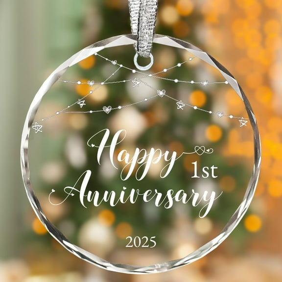 Happy 1st Anniversary Paper Gifts First Anniversary Ornament, 1 Year Couple Gifts, One Year Wedding Gift, 3inch 1st Wedding Ornament 2025
