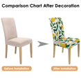 thumbnail image 7 of Dining Chair Covers Lemon Print Set of 4 Lovely Yellow Fruit Design Washable Polyester Stretch Slipcovers Removable Protector for Fresh Fresh Look, 7 of 7