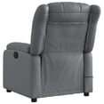 thumbnail image 3 of vidaXL Massage Recliner Chair Gray Faux leather, Metal, Plywood, Foam, 3 of 10