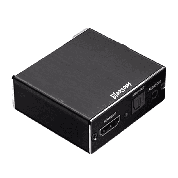 Hdmi Extractor Bloosom De Audio Divisor Óptico Spdif Coaxial 3.5mm Negro