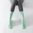 thumbnail image 2 of Women's Yoga Pilates Socks with Grips Non Slip Colorful Tie Dye Cushioned Crew Socks for Barre Ballet Dance, Medium 6-9, 2 of 7