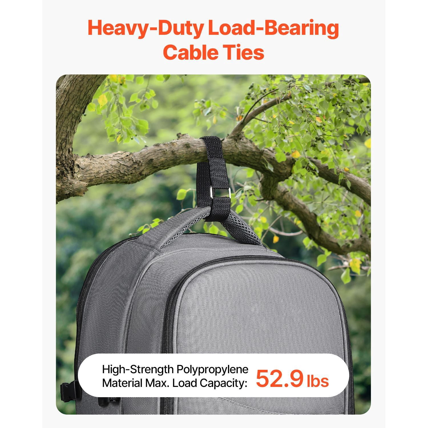 Heavy Duty Nylon Cable Straps with Metal Buckle 52.91LBS, Self-Adhesive Reusable Hook and Loop Tie Wraps for Cable Cord Hose Organization Storage