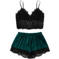 thumbnail image 1 of Gibobby Conjunto de lencería Sexy Tanga de Encaje Nueva Ropa Interior Sexy Lencería Tanga Flor Ropa de Dormir Sujetador de Íntimos Bustier Lingerie(Verde, G), 1 of 5