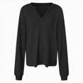 thumbnail image 5 of Kaprioy Sweatshirt for women Side Split Fall Fashion 2026 Long Sleeve Shirts Trending Women Casual Crew Neck Sweatshirt Knit Loose Soft Long Sleeve Pullover Sweatshirts, 5 of 6