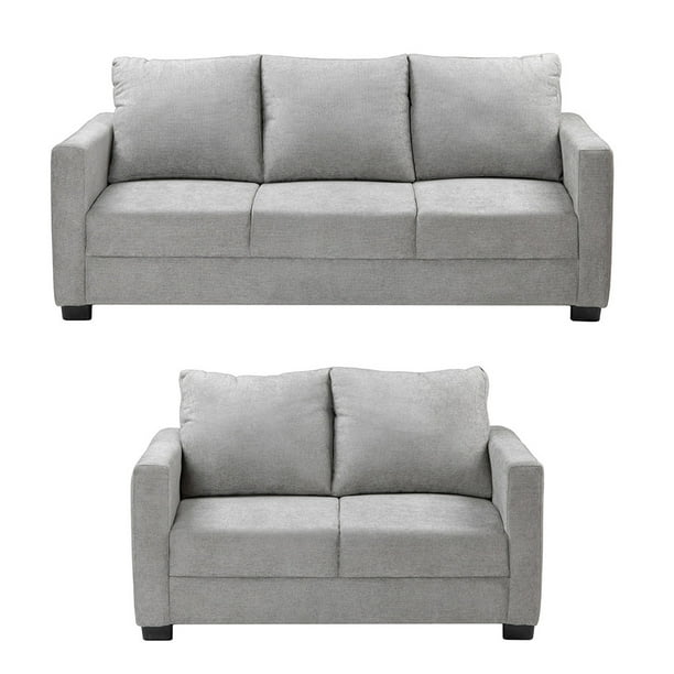 Sala 3-2 TRINITY Gales 2 piezas ( Sofá, Love Seat ) Gris Nickel