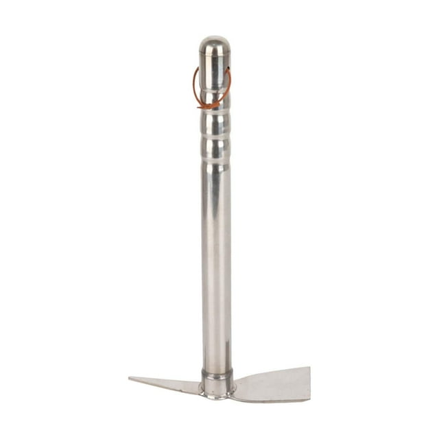 DYNWAVECA Gardening Hand Tiller Tool Stainless Steel Cultivating Tool Multipurpose Length 38.5cm for Transplanting Rust Resistant Hoe and Pickaxe