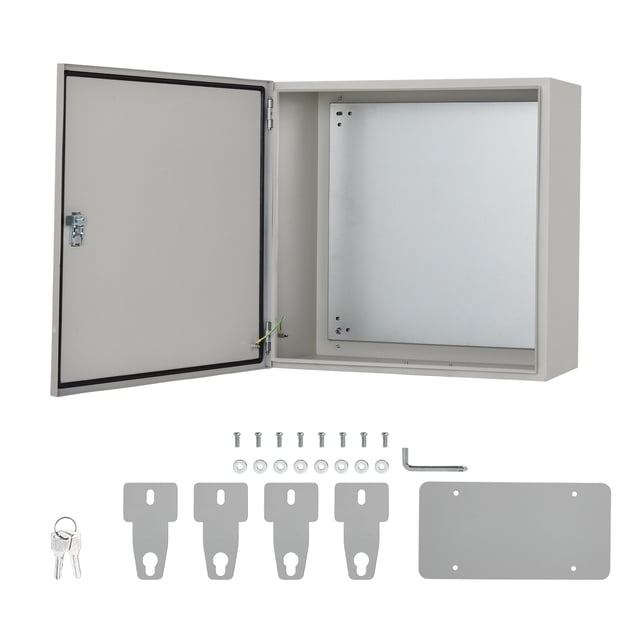 EDTara Stainless Steel Electrical Enclosure Box, Nema 4x, Ip67 Waterproof and Dustproof, Lockable Outdoor Junction Box With Mounting Plate and Keys for Secure Indoor/Outdoor Installations
