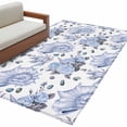 thumbnail image 2 of Summer Ocean Conch Washable Area Rugs 2.7'x5', Watercolor Flowers Nautilus Low Pile Throw Living Room Rug Non-Slip Sturdy Edge Binding Carpet for Indoor Entryway Bedside Kitchen, 2 of 9