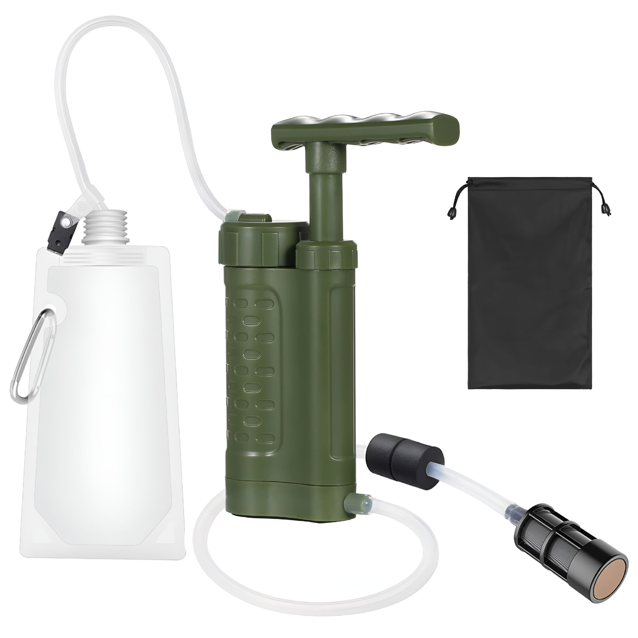 HIBIBUD 2026 New Portable Outdoor Water Purifier Filter with Straw for Survival Gear for Camping, Hiking, Backpacking, Emergency Preparedness, Outdoor Adventures